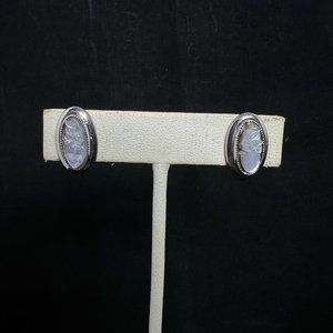 Vintage Sarah Coventry Sterling Silver Mother of pearl Screw Back Earrings (2804